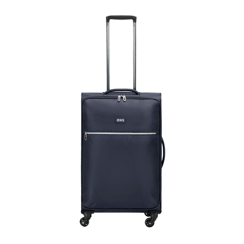 OHS 4 Wheel Medium Lightweight Soft Shell Travel Luggage Suitcase