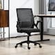 image 7 of Vinsetto Mesh Office Chair for Home with Lumbar Support, Flip-up Arm, Wheels White