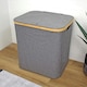 image 1 of Showerdrape Cotswold Grey Large Laundry Hamper with Lid 420 x 405mm
