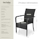 image 6 of Garden Chair Girona - polyrattan & steel, weather & sun resistant, stackable - Set of 2 Black