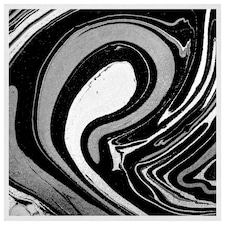 Black marbled paint (Picutre Frame) White | S