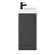 image 1 of Balterley Floor Standing Vanity Basin 400mm Gloss Grey & Matt Black Handle