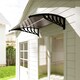 image 8 of Outsunny Door Canopy Outdoor Awning Rain Shelter for Window Porch, Brown | Brown