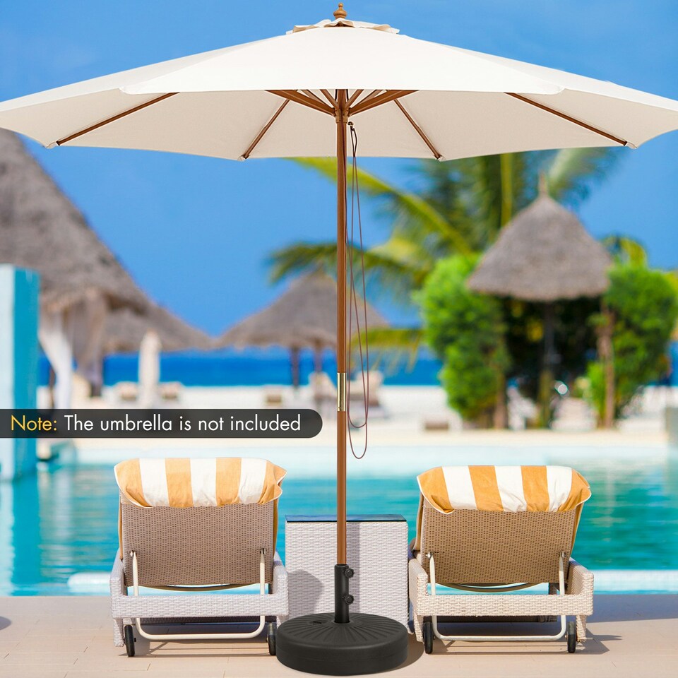 image 1 of COSTWAY 50 cm Round Umbrella Base Stand Patio Umbrella Holder