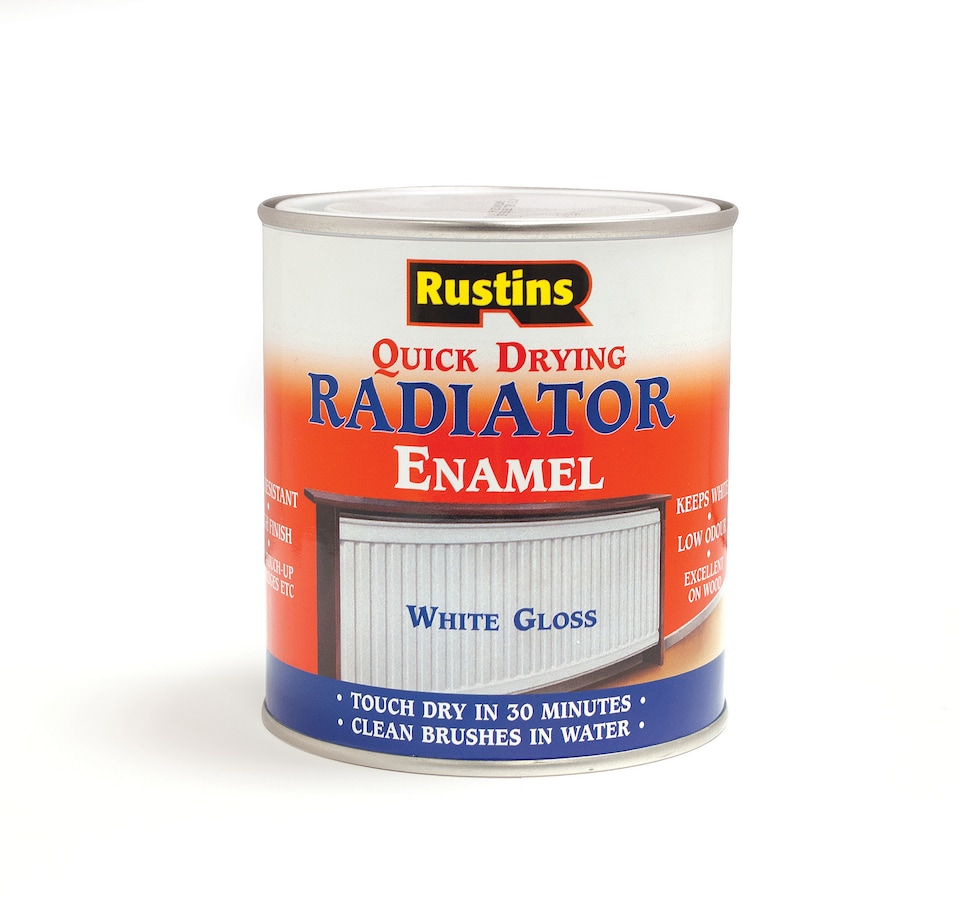 Rustins Quick Drying Radiator Enamel Gloss - White 1L | White | 1L | 1