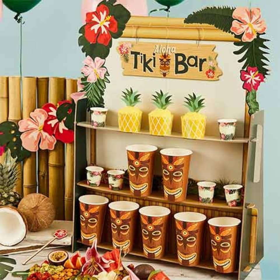 image 1 of Tropical Tiki Bar Drinks Wall Stand