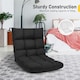 image 6 of COSTWAY 14-Position Adjustable Floor Chair Lazy Sofa Black Black