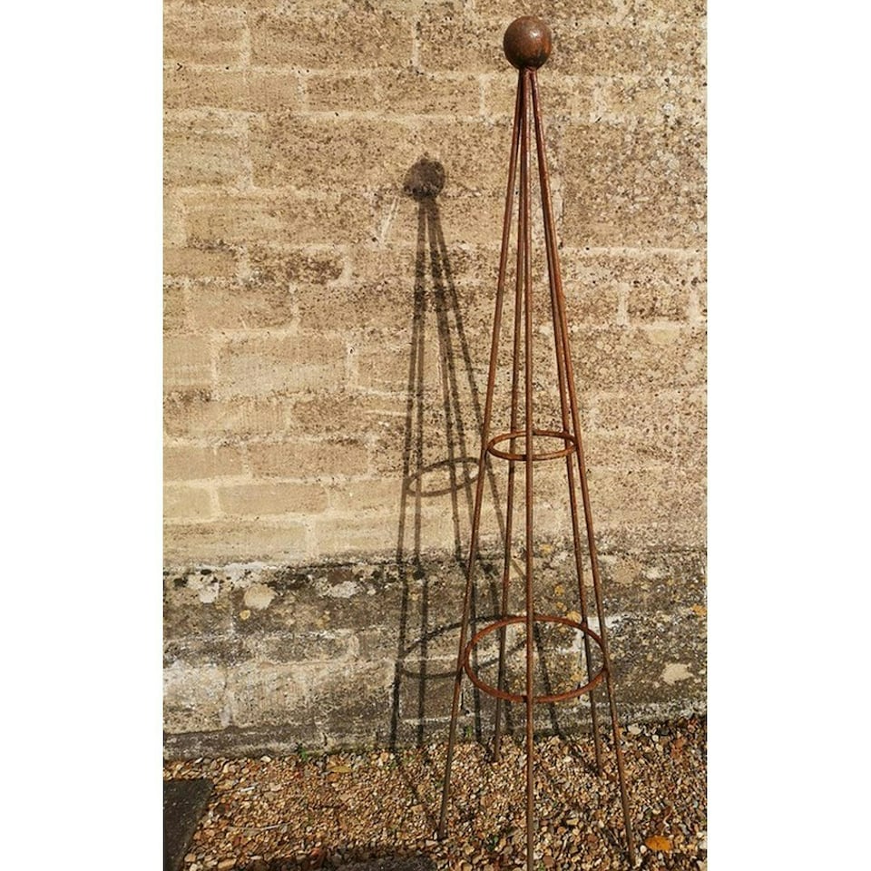 image 1 of Chelsea Range 5 Feet Hampton Obelisk - L43.2 x W43.2 x H160 cm - Bare Metal/Ready to Rust