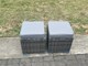 image 5 of Fimous 8 Seater Outdoor Rattan Garden Furniture Sets Height Adjustable Rising lifting Dining Table Sofa Set with 2 Small Footstools Dark Grey Mixed