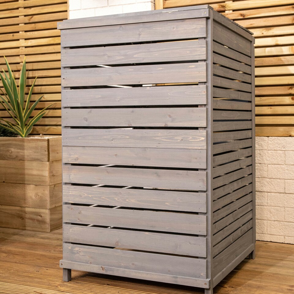 image 1 of Pack of 2 Grey Washed Back Panels Only for SA-BINS2 Single Bin Storage
