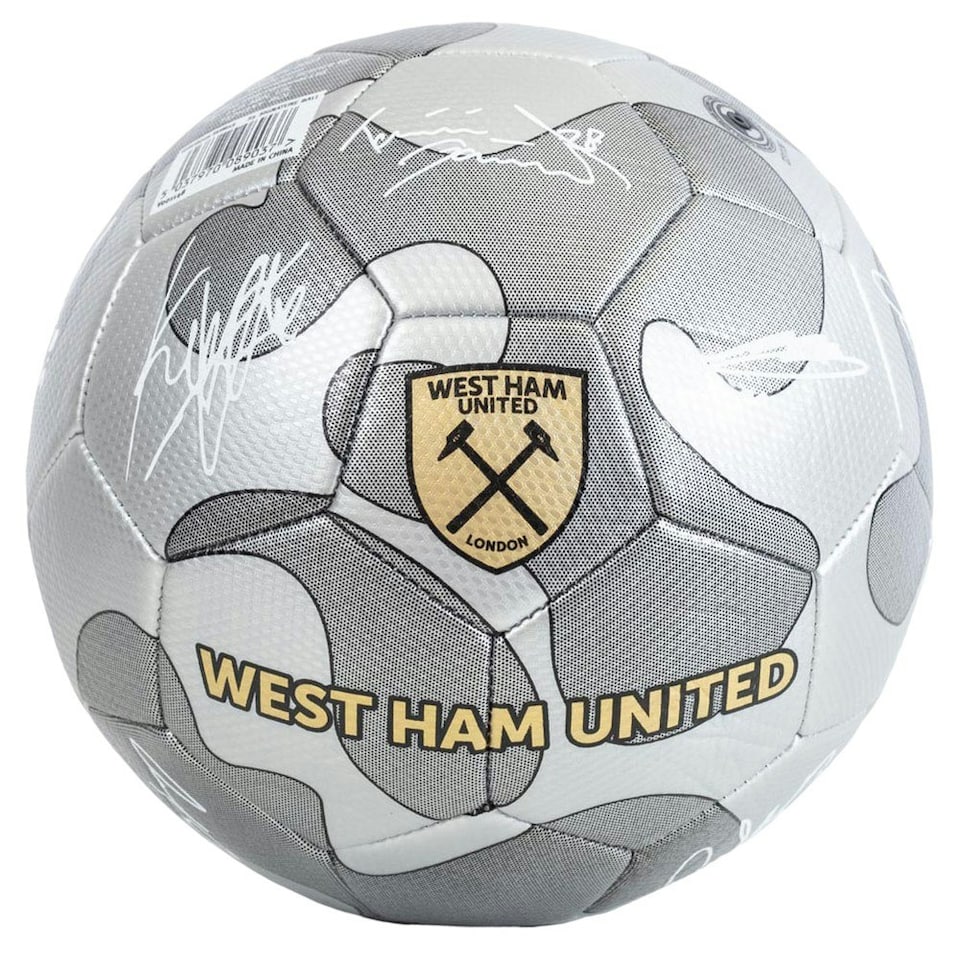 West Ham United FC Camo Signature Football - Silver - 5