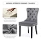 image 6 of Romsey Set of 4 Modern Velvet Dining Chairs with Solid Oak Legs