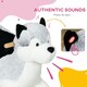 image 3 of HOMCOM Husky-Shaped Baby Rocking Horse with Seatbelt, for Ages 18-36 Months