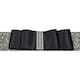 image 4 of FURNISHED Blackout Roller Blind with Silver Glitter Trim and Black Bow Trimmable Window Shade | Purple | Aubergine | (W) 215cm x (L) 210cm