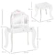 image 5 of HOMCOM Makeup Dressing Table Set with Tri-Folding Mirror and Drawer, White | White