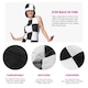 image 2 of 60s Black and White Chequered Dress Costume Black | M