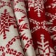 image 3 of Christmas Traditional Snow Flake Reversible Throw, Red