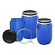 image 3 of 30 Litre Plastic Blue Open Top Storage Barrel Drum Keg with Lid & Latch Ring | Blue
