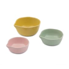 Jamie Oliver Big Love Set of 3 Pinch-Me Pots | Multi | Multicolour