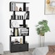 image 5 of COSTWAY 5-tier Bookcase S-Shaped Bookshelf Display Rack Black Black