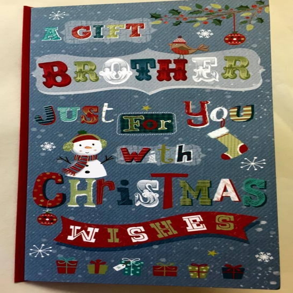 image 1 of BROTHER CUTE TRADITIONAL CHRISTMAS MONEY GIFT PRESENT GREETING CARD