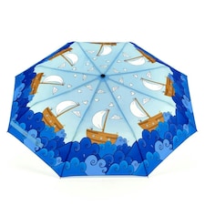 Laura Wall Folding Umbrella Automatic Open Telescopic Boats | Multi | Canopy: 98cm