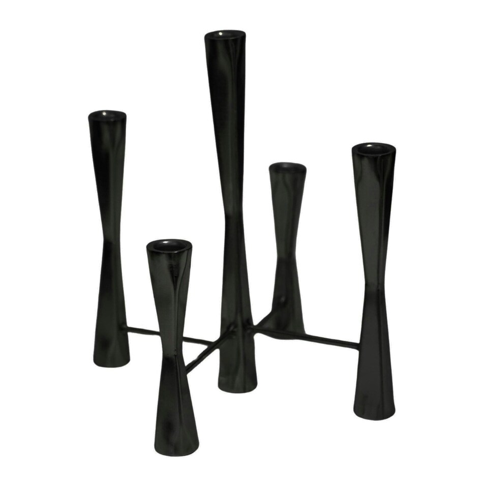 image 1 of Parker 5 Piece Candle Centerpiece - Mild Steel - L27 x W27 x H42 cm - Black | Black | 1