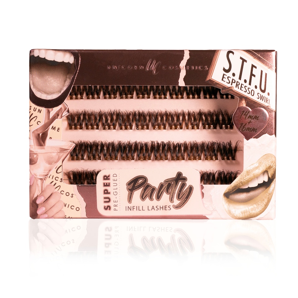 image 1 of S.T.F.U. in Cocoa Ganche Super Pre-Glued Lashes Duo Length 14-16mm