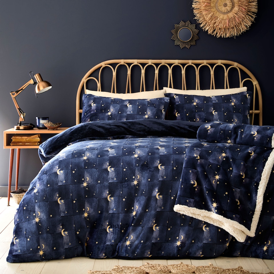 image 1 of Fusion Cosmic Star Duvet Cover Set Navy