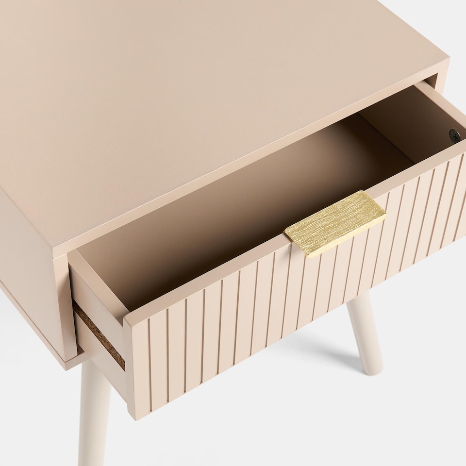 image 1 of OHS Venice Bedside Table 1 Drawer Cabinet Nightstand Storage Unit