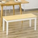 image 6 of HOMCOM Wood Dining Bench Wooden Bench for 2 People, White
