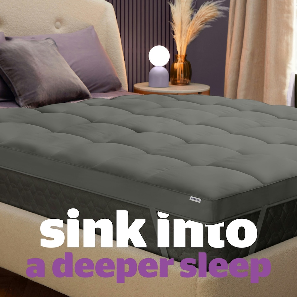 image 1 of Silentnight Ultimate Deep Sleep 1000 Grey Mattress Topper Grey | King