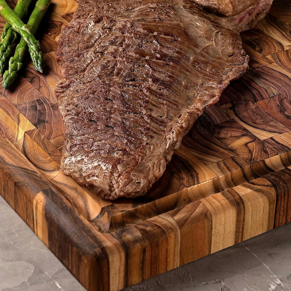 image 1 of Stolf Multipurpose Inverted Teak Wood Extra Large Barbecue Cutting Board 58 x 38cm | Multi