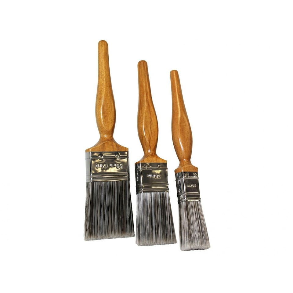 Faithfull Superflow Synthetic Paint Brush - Multi Colour - 3 Piece Set