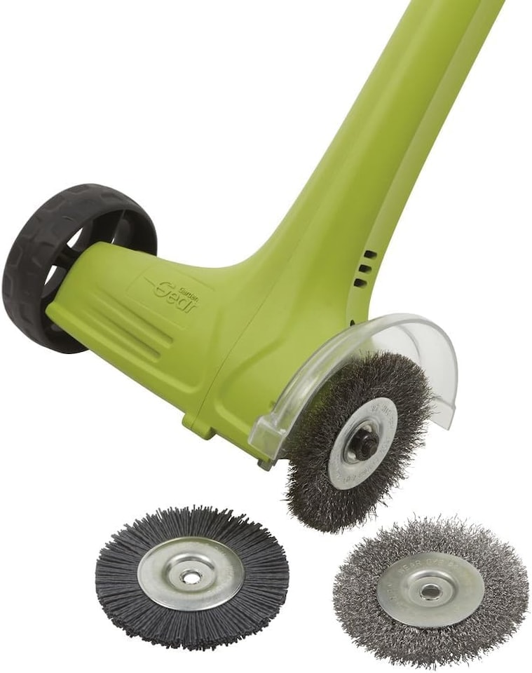 image 1 of 20v Cordless Weed Sweeper Clears Driveways, Paths, Patios and Pavings | Green