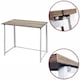 image 8 of House of Home Folding White Wood Computer Desk Foldable Study Coffee Table Laptop Office PC | Brown