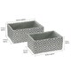 image 5 of JVL Argyle Set of 2 Rectangular Storage Baskets - Light Grey Grey