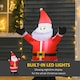 image 4 of HOMCOM Inflatable 4ft Tall Santa Claus Xmas Decoration Airblown Welcoming Light