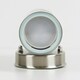 image 2 of ValueLights Gainsford Up Down Light Brushed Silver Wall Light and GU10 Spotlight LED 5W Cool White 6500K Bulb Chrome