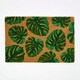 image 1 of Homescapes Coir Doormat Green Tropical Leaves - 40 x 60 cm