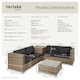 image 6 of Garden Furniture Set Siena - for 4 people, with large storage box, thick seat cushions | Cream | nature/dark grey | 140 x 75 x 65,50 cm | 1