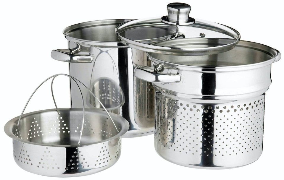 image 1 of KitchenCraft Pasta Pot Silver Stainless Steel