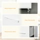 image 5 of HOMCOM Modern Kitchen Cupboard Storage Organiser Microwave Cabinet Grey