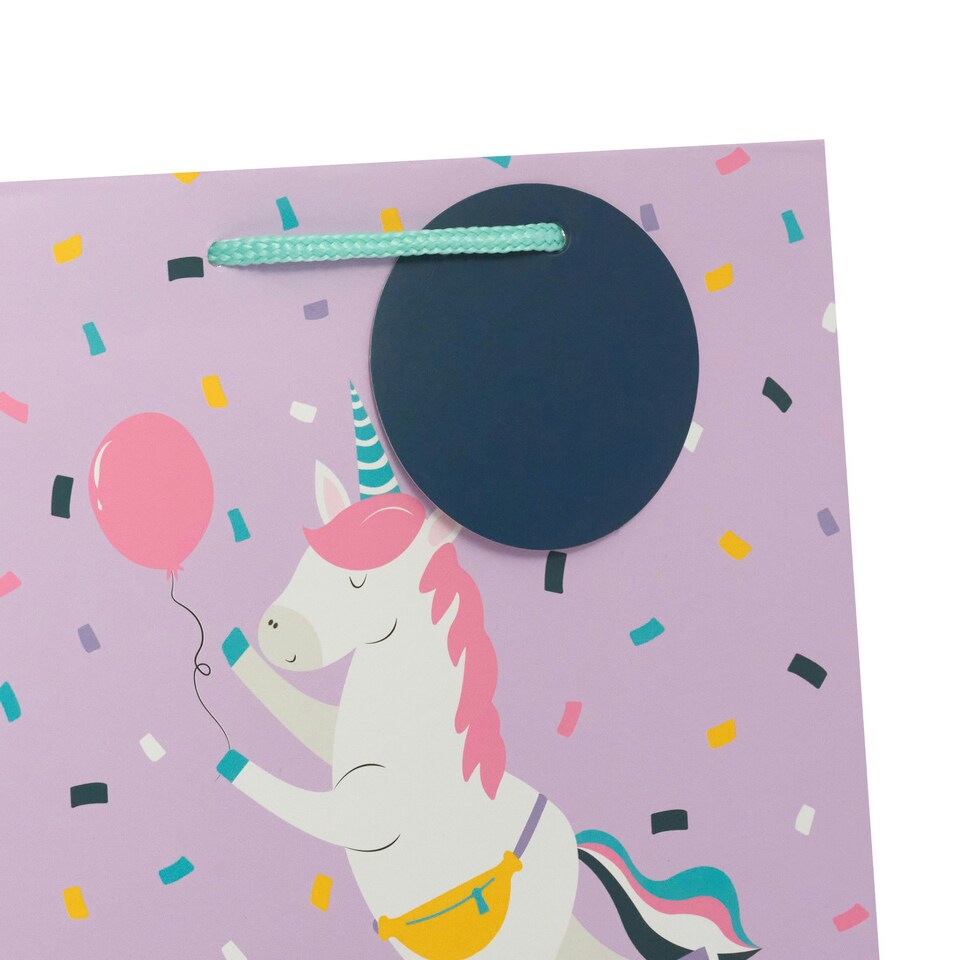 image 1 of Essentials Party Unicorn Medium Gift Bag - Pack of 3