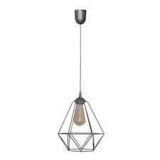 Karo Wire Frame Pendant Ceiling Light Grey 24cm