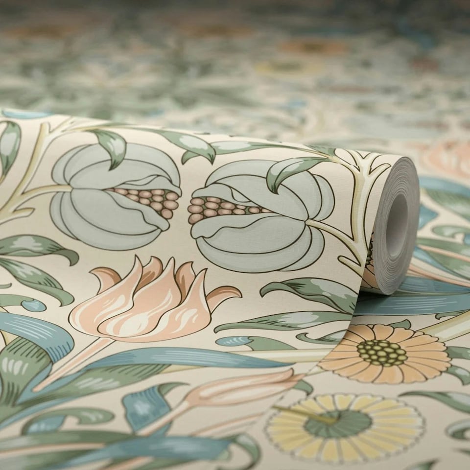 image 1 of Pomegranate Grove Wallpaper in Cream Multi