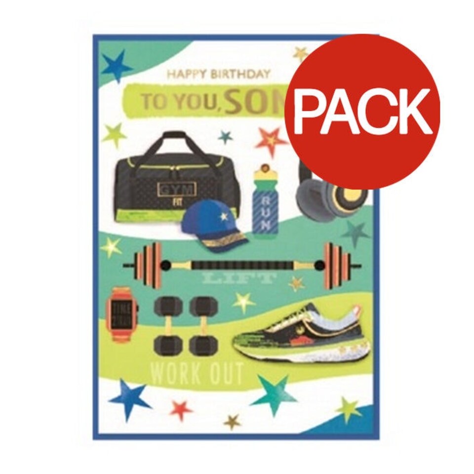 Simon Elvin To You Son Happy Birthday Greetings Card (Pack of 6) - Multicoloured - One Size