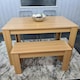 image 9 of Dining Table Set with 2 Chairs Dining Room and Kitchen table set of 2, and Benches Grey