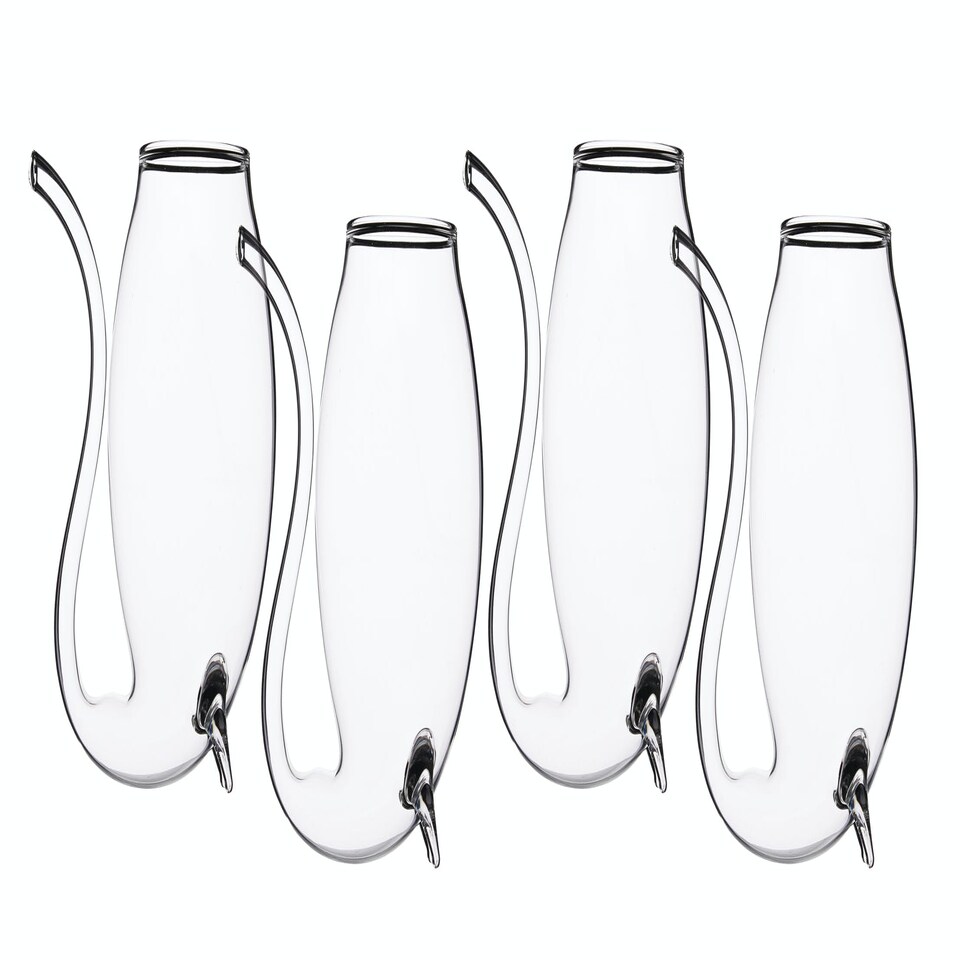 image 1 of BarCraft Glass Port Sippers Set of 4