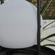 image 2 of ValueLights Corte Black Outdoor Table Lamp Dimmable With White Globe Shade
